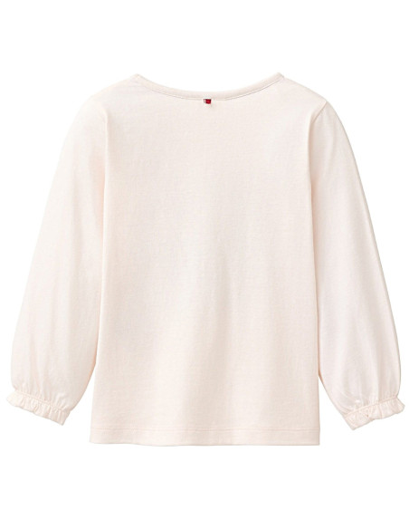 Maglietta bambina in cotone bio "Cozy Vibes" -col. rosa cipria