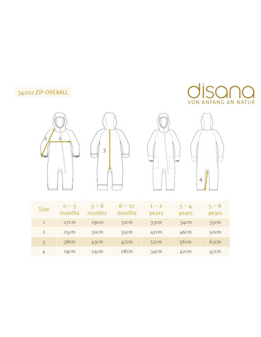 Overall in lana cotta con cappuccio e zip -col. eucalipto